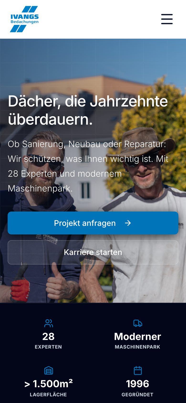 Screenshot ivangs.de auf dem Handy