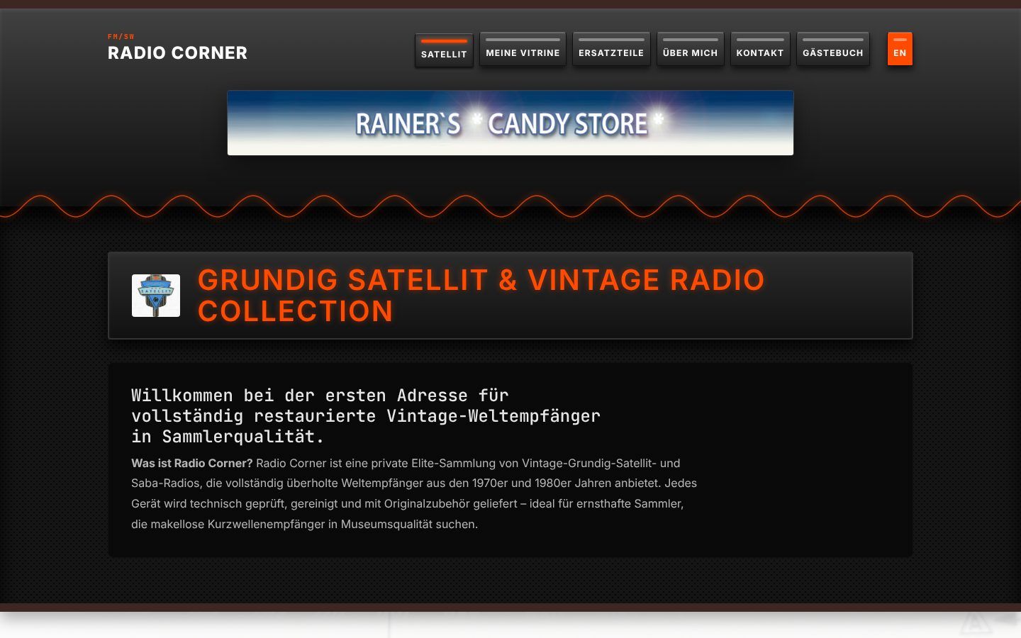 Screenshot radiocorner.de